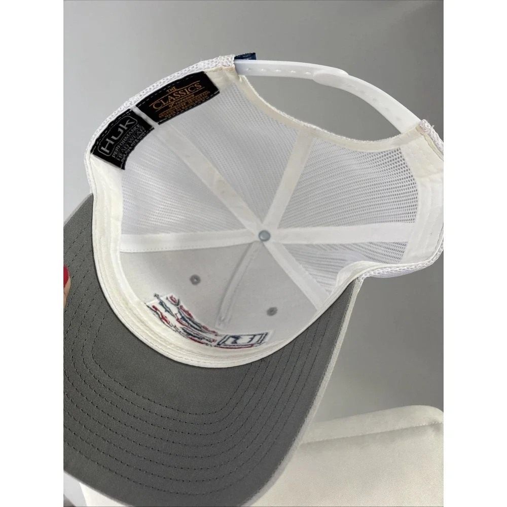 Huk Trophy Flag Trucker Hat Light Grey Mens One Size
